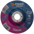 Weiler 5 x 1/8 TIGER CERAMIC Type 27 Cut/Grind Combo Wheel CER30T 7/8 A.H. 58317